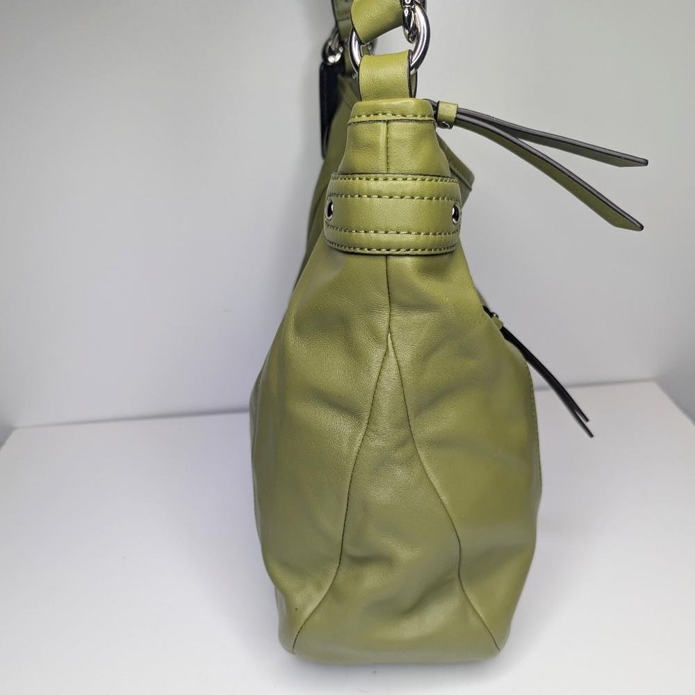 Coach Olive Green Leather Hobo Bag - Picture 6 of 8